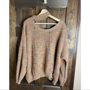 Distressed sweater